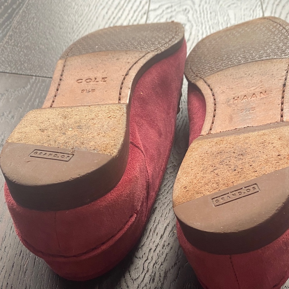 Cole Haan Red Suede Tassel Loafers - Picture 6 of 6